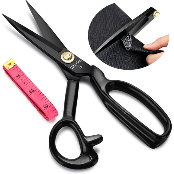 Fabric Scissors Professional, 8" Heavy Duty Sewing Scissor for Fabric Cutting, Tailor Sharp Sewing Shears for Cutting Leather craft Home Office Students Artists Dressmakers