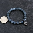 thumbnail image 3 of 8mm Weathered Agate Beads Bracelet, Faith Mustard Seed Charms Black Beaded Bracelets Christian Gifts for Men Y4107-5, 3 of 8