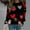 Black, variant on Summer Tops Viikei Womens Tops under $5,Fall Tops for Womens 2025 Trendy,Women's Fall and Winter Valentine's Day Print Casual Long Sleeved Round Neck Hooded Sweatshirt Tops Blouse Black M