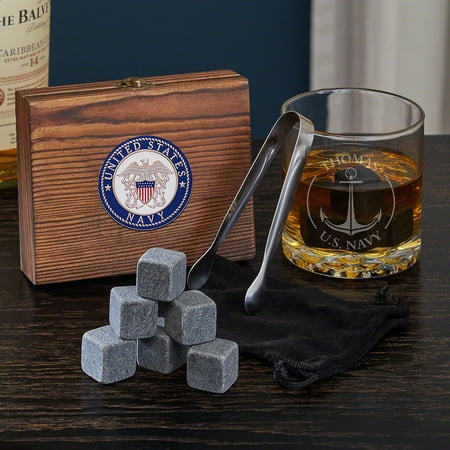 

Naval Anchor Engraved Whiskey Stone Gift Set