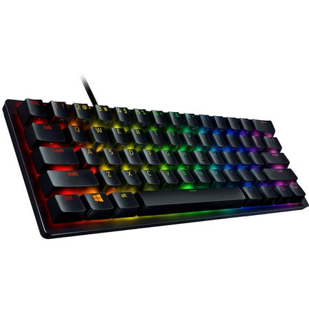 Razer - Huntsman Mini 60% Wired Optical Linear Switch Gaming Keyboard with Chroma RGB Backlighting - Black