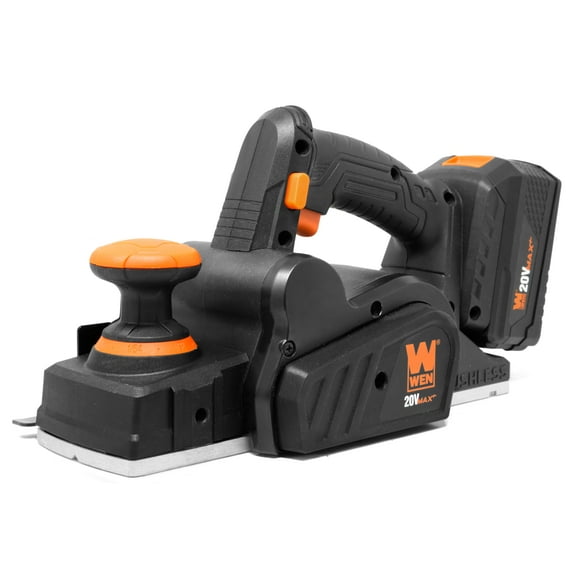 WEN 20V Max Brushless Cordless 3-1/4-Inch Hand Planer with 4.0 Ah Lithium-Ion Battery and Charger