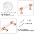 thumbnail image 3 of knobelite 10 Pack Kitchen Cabinet Handles Cabinet Pulls 3 inch Hole Center Acrylic Clear Crystal Cabinet Handles with Rose Gold Zinc Alloy Base, Drawer Pulls for Kitchen Cabinet Cupboard, 3 of 5