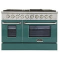 thumbnail image 2 of Kucht Professional 48" Stainless Steel Natural Gas Range in Silver/Green, 2 of 19
