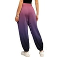 thumbnail image 3 of Pantalones deportivos Prolriy para mujer, pantalones de moda para mujer, pantalones deportivos casuales con estampado degradado, bolsillos, cintura alta, deportivos, para gimnasio, ajuste atlético,, 3 of 6