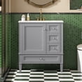 thumbnail image 5 of Harper & Bright Designs 30" Bathroom Vanity Sink Combo, Bathroom Storage Cabinet with Drawers, Single Sink Bathroom Vanity, Grey, 5 of 13