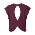 thumbnail image 4 of Womens Workout Tops Loose Fit Mesh Open Back Athletic Shirts Lightweight Breathable Short Sleeve Yoga Tops for Women Gym Running Casual Wear, 4 of 5