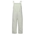 thumbnail image 2 of Christmas Gifts Clearance! SHENGXINY Women Casual Striped Sleeveless Jumpsuit Loose Long Suspender Overalls Trousers Pockets Bib Pants Summer Fashion Plaid Romper, 2 of 5