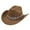Brown, variant on Fgnfyis Stylish Cowboy Hat for Men and Women Western Elegant Jazz Hat with Fringe Rhinestone Decorations Cowboy Hats for Women Black