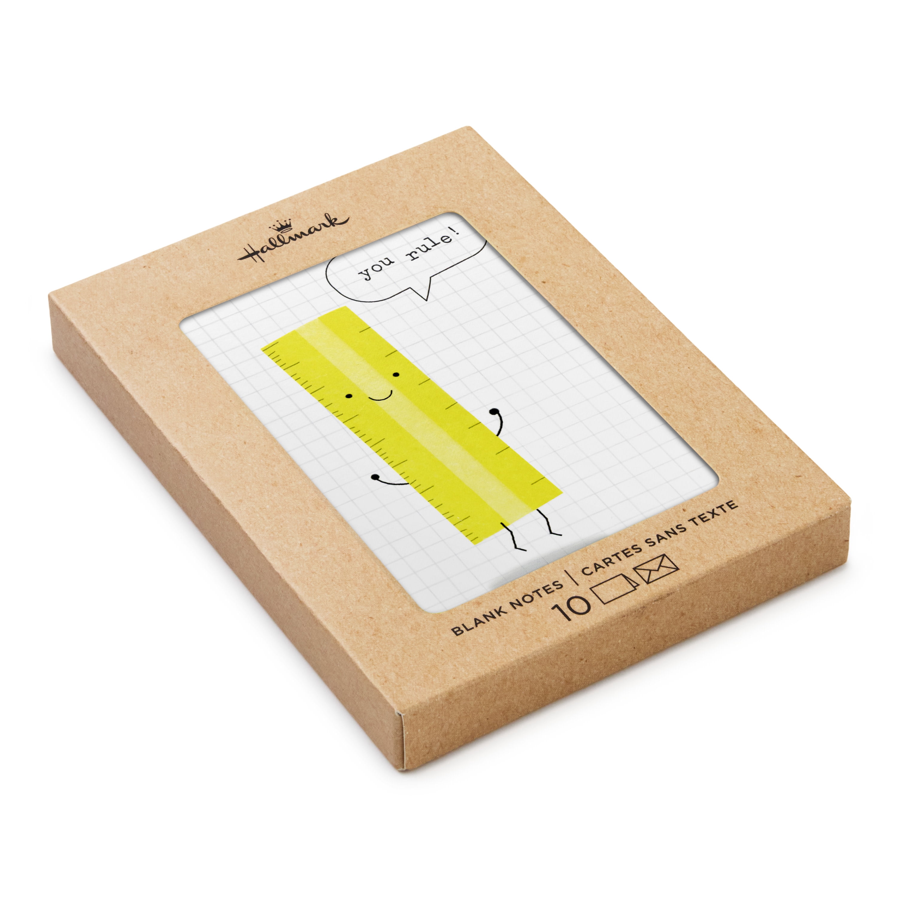 Hallmark Blank Notes (Happy Ruler), Pack of 10