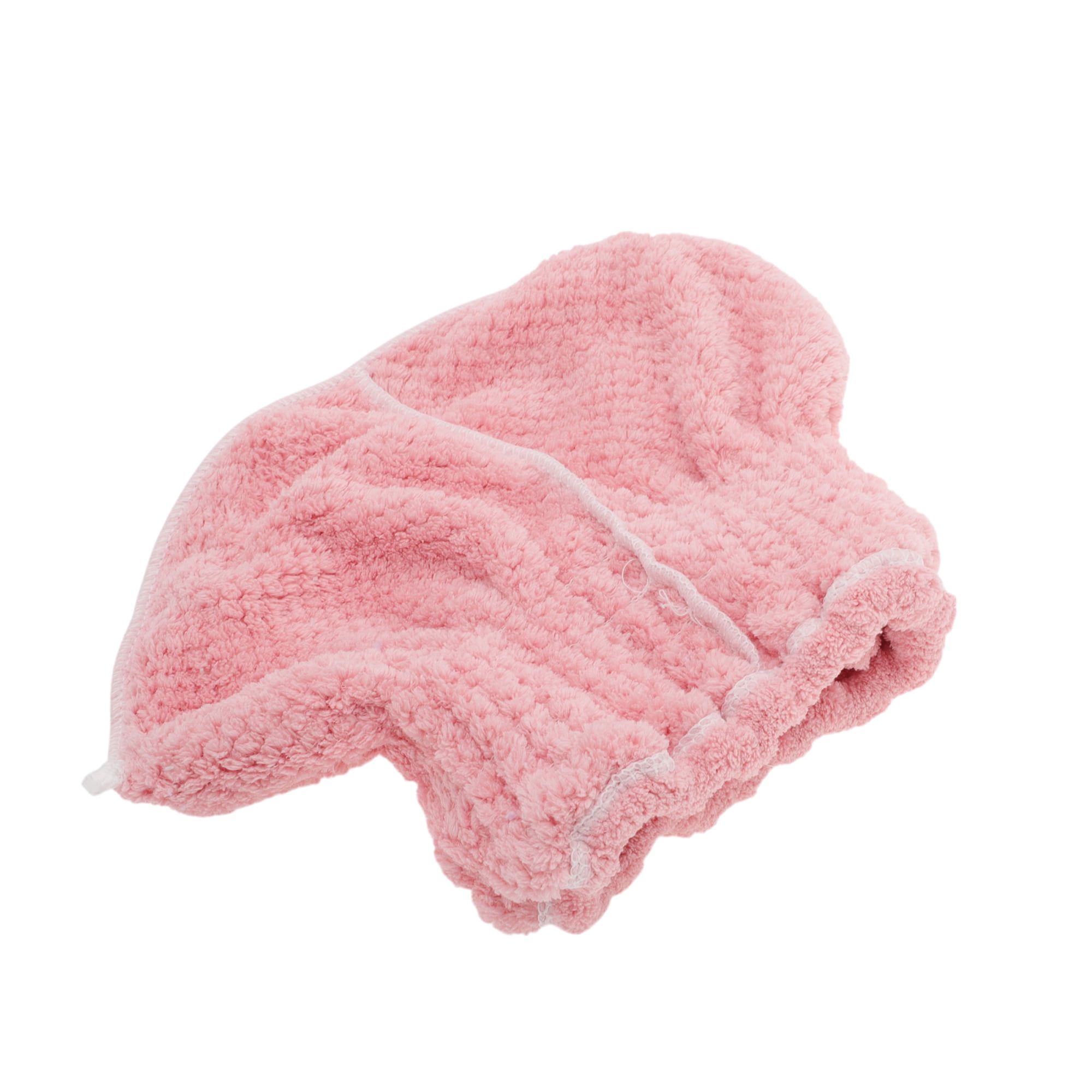 Unique Bargains 1pc Water-absorbent Quick Drying Bow Hair Towel 9.45"x 11.81" Pink