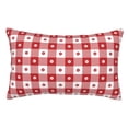 thumbnail image 1 of Fotbe Red Plaid Daisy Funda de Almohada Decorativa Estilo Occidental, Lujo en Algodón, Fundas para Almohadas King, Cojín Estampado para Decoración del Hogar-20"x30", 1 of 6
