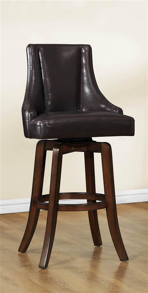 Homelegance Annabelle Swivel Counter Height Chair in Brown