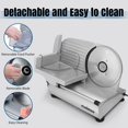 thumbnail image 5 of CUSIMAX Electric Deli Meat Slicer – Dual 7.5″ Removable Stainless Steel Blades & Adjustable 1–15 mm Thickness with Detachable Food Carriage, Perfect for Home Cutting Meat, Cheese & Bread, 5 of 6