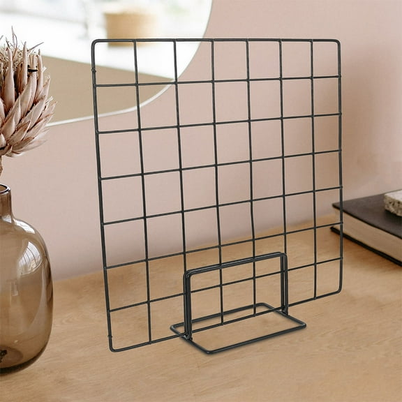 Hemoton 2pcs Versatile Metal Grid Display Rack Photo Displays Sturdy Panels Square Wall Grid For Photo Metal Wall Grid Panel Diy Wire Photo Hanging Display Grid
