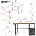 thumbnail image 4 of KAWELL 47" Home Office Desk with File Drawers/Storage Shelves, Modern Simple Style PC Desk Laptop Study Table Workstation for Home Office, 4 of 6
