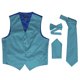 thumbnail image 1 of Chaleco Formal Omega Gravity Threads Kit de vestir de 4 piezas Aqua Blue Medium, 1 of 1