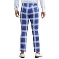 thumbnail image 3 of INSPIRE CHIC Plaid Dress Pants for Men's Flat Front Chino Contrasting Colors Business Trousers, 3 of 6