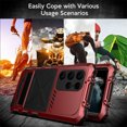 thumbnail image 5 of SaniMore for Samsung Galaxy S23 Ultra 2023 Case, Heavy Duty Protective 3-layer with Wireless Charing Hidden Kickstand Military-grade Anti-drop Shockproof Rugged Cover for Galaxy S23 Ultra, Red, 5 of 7