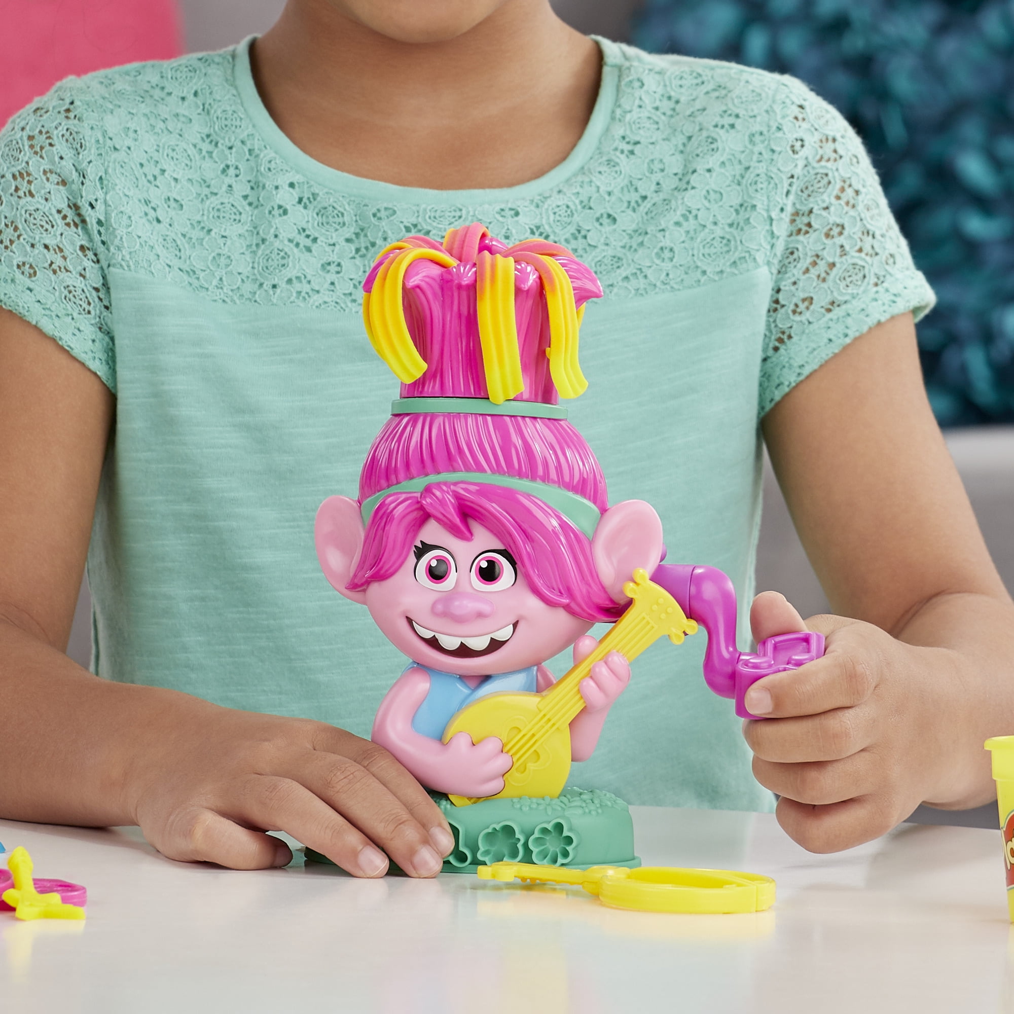 Trolls Movie Play Doh Press N Style Hair Salon Playset with Poppy