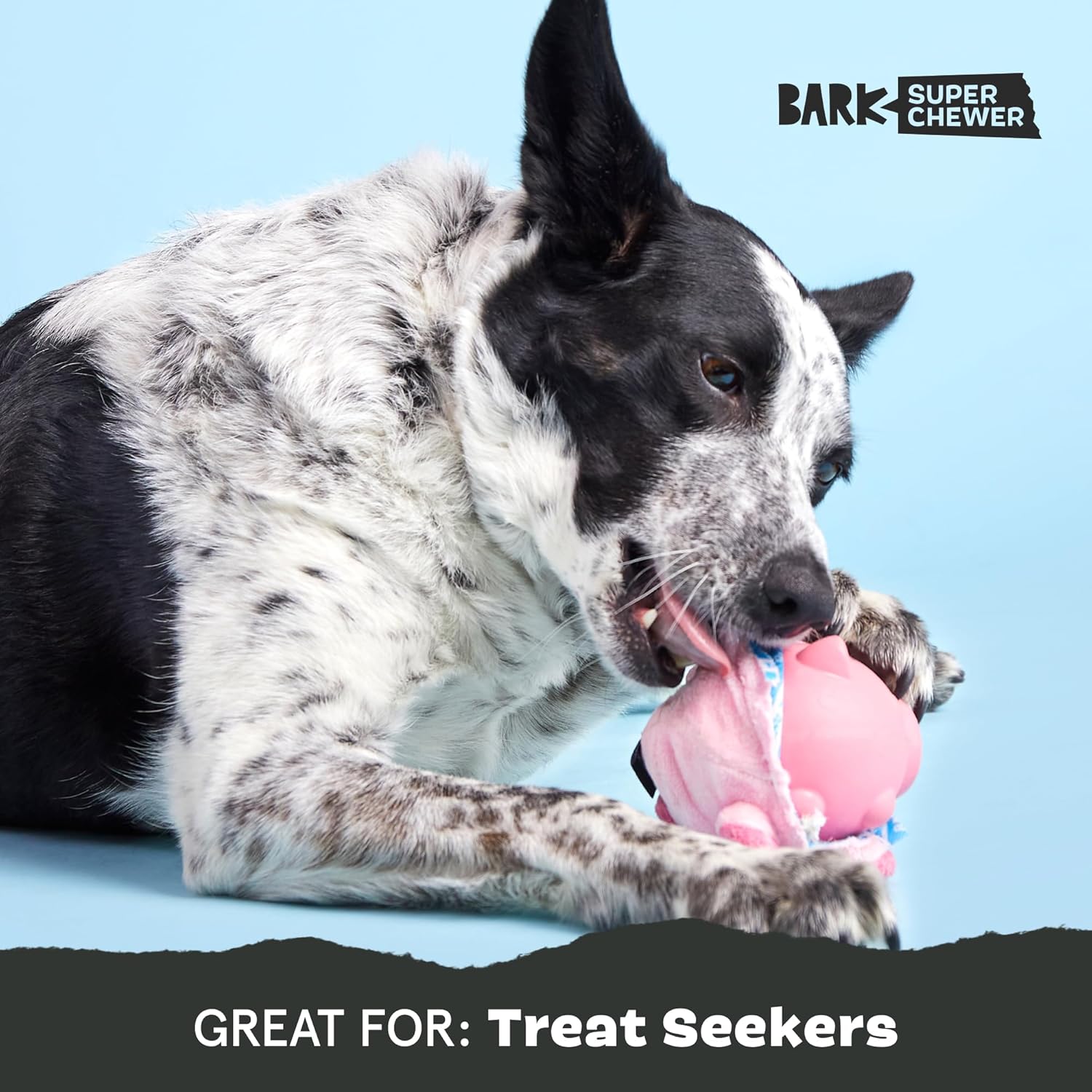 Hambone Super Chewer Tough Dog Chew Toy for Aggressive Chewers, Plush Cover with Rubber Core - 2 Toys in 1 – Two Layer Treat Dispensing Dog Toy for Large Dogs