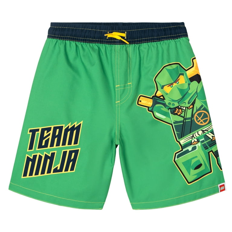 Lego Ninjago Green Ninja Rash Guard and Swim Trunks UPF 50+ Outfit