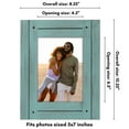 thumbnail image 5 of Americanflat Rustic Picture Frame - Unique Farmhouse Look - 5" x 7" - Turquoise Blue, 5 of 8