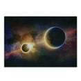 thumbnail image 1 of Outer Space Cutting Board, Planet in Milky Way Dark Nebula Gas Cloud Celestial Solar Eclipse Galaxy Theme, Decorative Tempered Glass Cutting and Serving Board, Small Size, Multicolor, by Ambesonne, 1 of 1