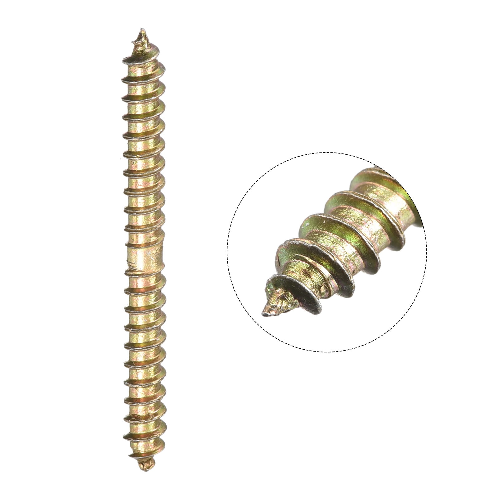 Unique Bargains Double-Ended Self-Tapping Wood-to-Wood Dowel Screw 4x38mm