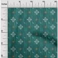 thumbnail image 1 of oneOone Cotton Silk Fabric Check Kasuri Print Fabric By The Yard 42 Inch Wide, 1 of 4