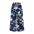 thumbnail image 7 of Atogsazn Womens Summer Floral Print Capris Casual Wide Leg Elastic Waist Cropped Pants Drawstring with Pocket Beach Dark Blue XXL Fashion, 7 of 7
