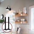 thumbnail image 4 of 4 Pieces Solid Steel Shelf Bracket Invisible Heavy Duty Bracket Sturdy Rustproof Rack Drywall Brick Wall Support Furniture for Raw Wood Shelves, 4 of 9