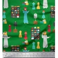 thumbnail image 1 of Soimoi Green Moss Georgette Fabric Accessories Fashion Print Sewing Fabric Yard 42 Inch Wide, 1 of 3