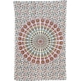 thumbnail image 4 of Bless International Indian hippie Bohemian Psychedelic Golden Blue Peacock Mandala Wall hanging Bedding Tapestry (Floral Gold, Twin (54x72Inches)(140x185cms)), 4 of 4