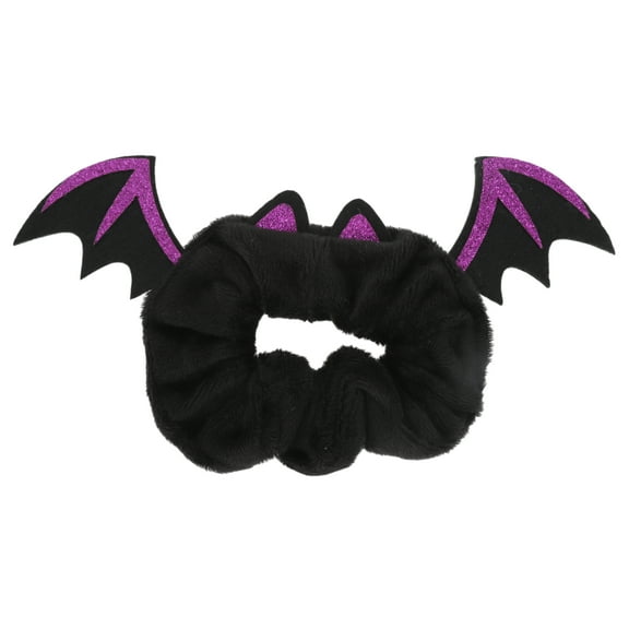 Unique Bargains 1 Pc Hair Elastics Fashion Halloween Bat Hair Ties Black Purple