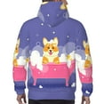 thumbnail image 7 of Lsque Dog Washes in a Pink Bath Pattern Casual Men's Hoodie,Hooded Sweatshirt with Kangaroo Pocket,Pullover Hoodie-X-Large, 7 of 7