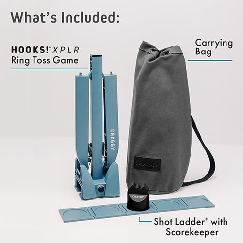 HOOKS! XPLR - Portable Metal Head to Head Ring Toss Game