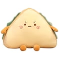 thumbnail image 1 of Comida de imitación, sándwich, pastel, juguete de peluche, bonito muñeco de peluche de pan, almohada suave, cojín para sofá cama, regalo de cumpleaños para niños y niñas, 1 of 9