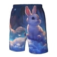 thumbnail image 4 of Susaid Cloud Cute Rabbit Print Men's Swim Trunks Hawaiian Bathing Mesh Lining Suit Swimsuits Beach Shorts with Pockets-X-Large, 4 of 6