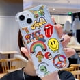thumbnail image 5 of Hippie Elements Collage Clear Case for iPhone 14 Mini,Aesthetic Art Design Case for Men Women,Unique Soft Transparent TPU Bumper Case Cover, 5 of 5