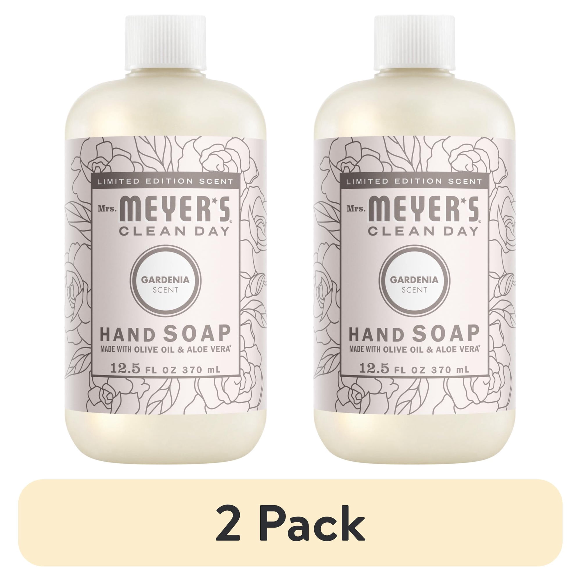 (2 pack) Mrs. Meyer’s Clean Day Hand Soap, Gardenia Scent, 12.5 Fl Oz