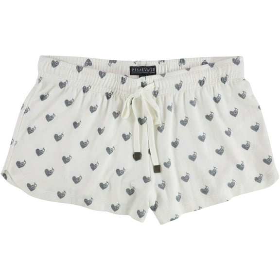 P.J. Salvage Womens Music Love Pajama Shorts, White, Medium
