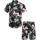 thumbnail image 3 of Men's An Shirts Casual Button Down Short Sleeve Printed Shirts Shorts Set, 3 of 3