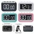 thumbnail image 3 of Reloj despertador digital Injueey LED rosa, 3 of 6