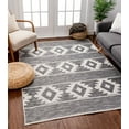 thumbnail image 6 of Well Woven Povie Grey Southwestern Flatweave Diamond Medallion Pattern Area Rug, 6 of 6