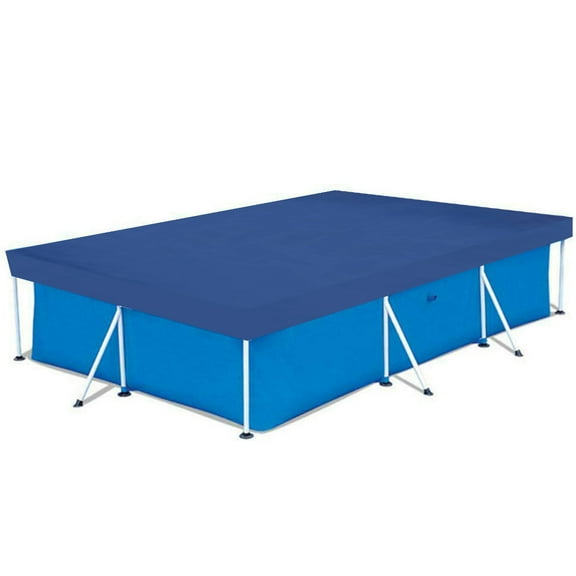 Lieonvis Swimming Pool Cover Waterproof Dust-proof Pool Insulation Film Foldable Round Rectangular Reusable Pool Protector for Family Swimming Pool Above Ground Swimming Pool Hot Tub