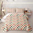 thumbnail image 2 of Erosebridal Colorful Geometric Plaid Quilt Full,Multicolor Grid Full Bedspread Sets For Boys,3 Pieces, 2 of 7