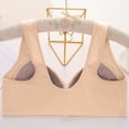 thumbnail image 4 of Qwertyu Daisy Bras for Seniors, Front Snap Closure Wireless Bra, Breathable Cotton Full Coverage Comfort Bra for Older Women, No Underwire Complexion 42, 4 of 6