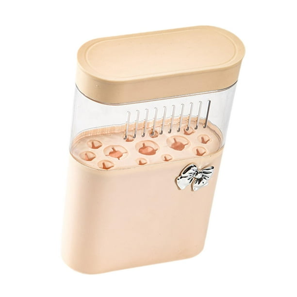 Soporte para brochas de maquillaje de sobremesa, resistente al agua y ordenado. beige