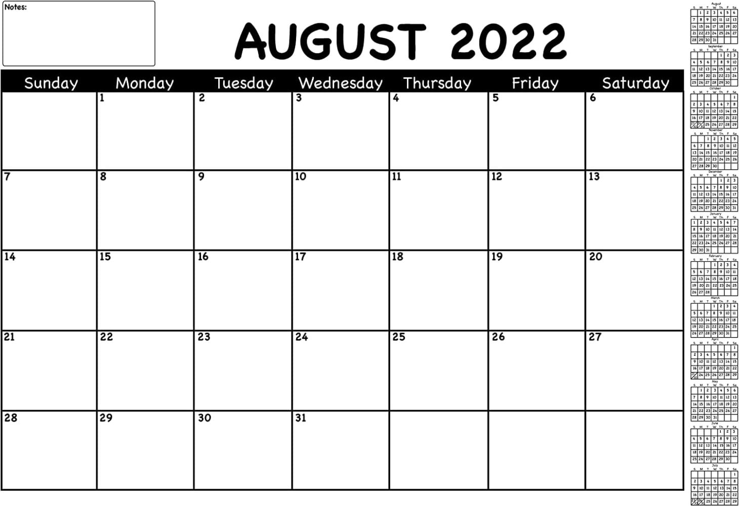 Set of 2 2022 2023 academic year desk calendar black white with 